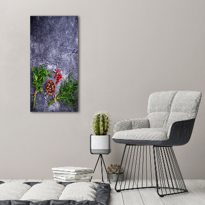 Akril üveg kép Gyógy-és fűszernövények