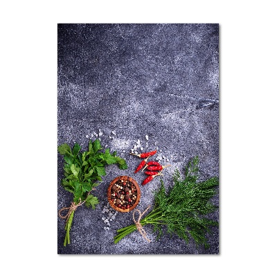 Akril üveg kép Gyógy-és fűszernövények