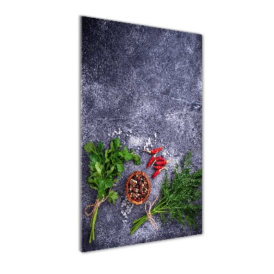 Akril üveg kép Gyógy-és fűszernövények