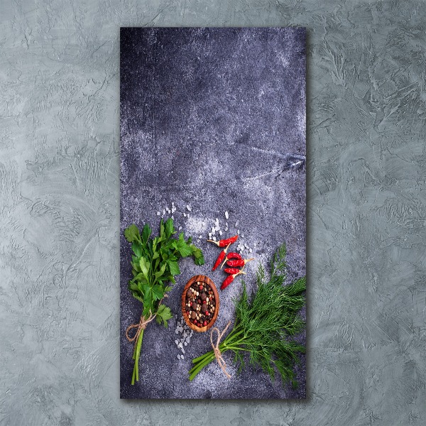 Akril üveg kép Gyógy-és fűszernövények