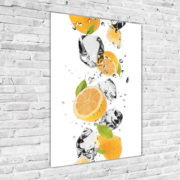 Akril üveg kép Citrom és a víz