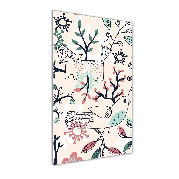 Akrilkép Állatok és virágok