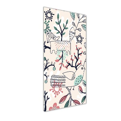 Akrilkép Állatok és virágok