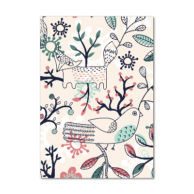 Akrilkép Állatok és virágok