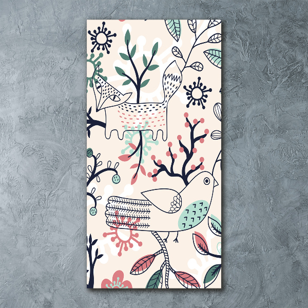 Akrilkép Állatok és virágok