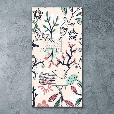 Akrilkép Állatok és virágok