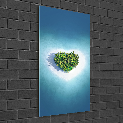 Akril üveg kép Beach szív alakú