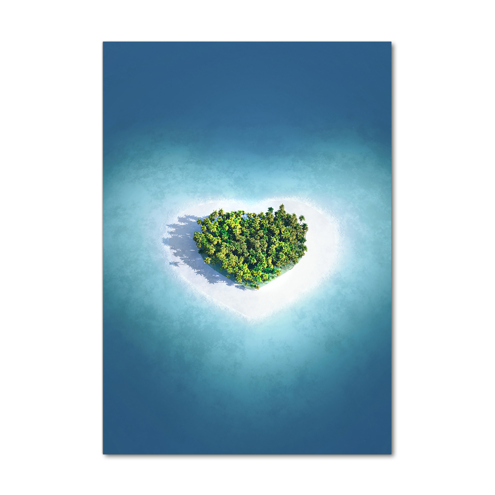 Akril üveg kép Beach szív alakú