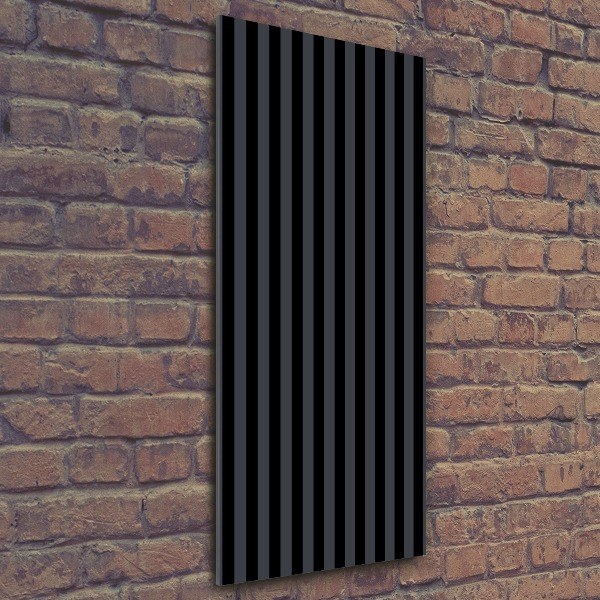 Akrilkép Fekete és szürke csíkos