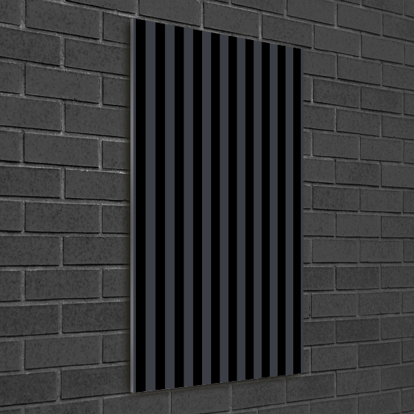 Akrilkép Fekete és szürke csíkos