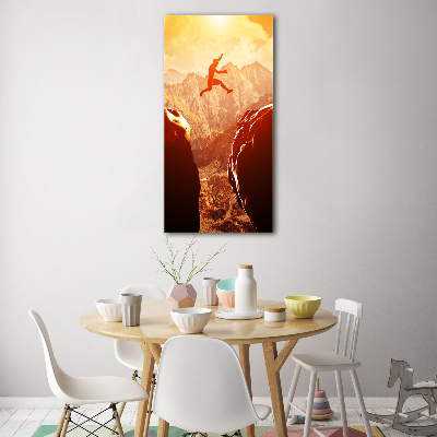 Akril üveg kép Ugrás a szakadékba