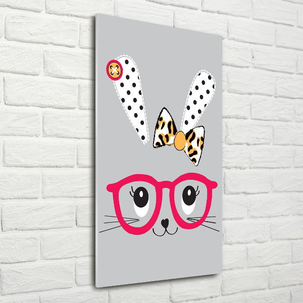 Akrilkép Nyúl szemüveg
