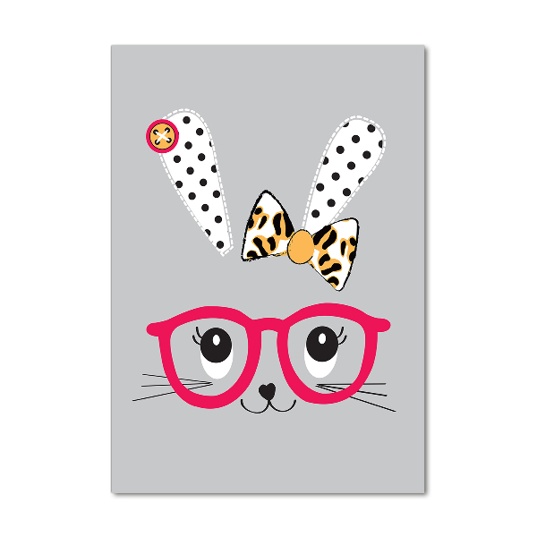 Akrilkép Nyúl szemüveg