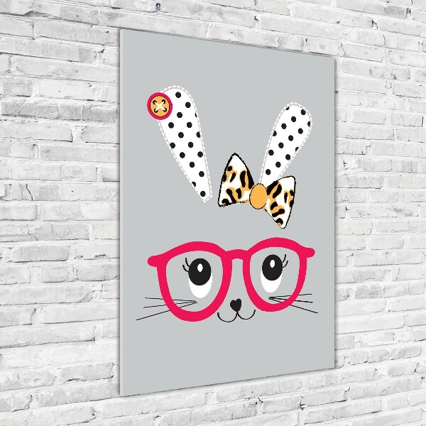 Akrilkép Nyúl szemüveg