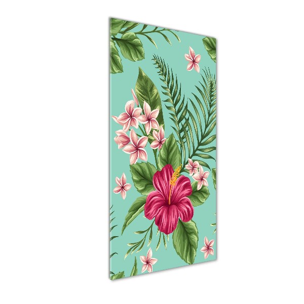 Akril üveg kép Hawaii virágok
