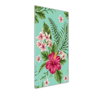 Akril üveg kép Hawaii virágok