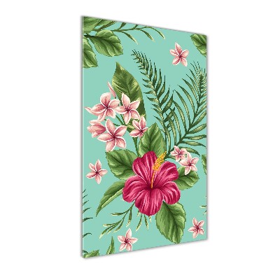 Akril üveg kép Hawaii virágok