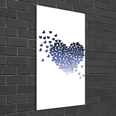 Akrilkép Szív lepkék