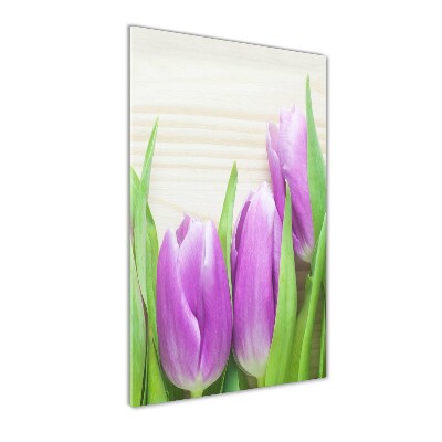 Akrilkép Lila tulipánok