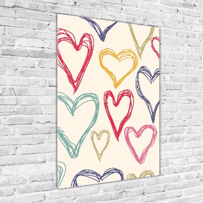 Akrilkép Színes szívek