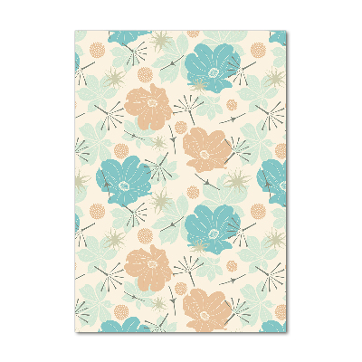 Akril üveg kép Virágos mintával