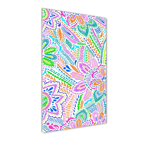 Akril üveg kép Virágos mintával