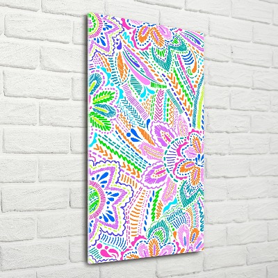 Akril üveg kép Virágos mintával