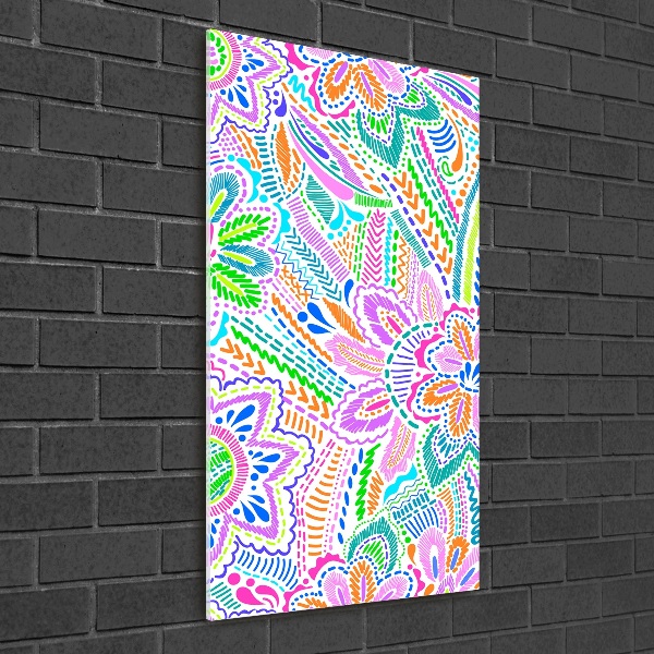 Akril üveg kép Virágos mintával