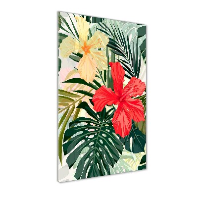 Akril üveg kép Hawaii virágok