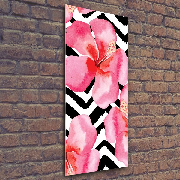 Akril üveg kép Hawaii virágok