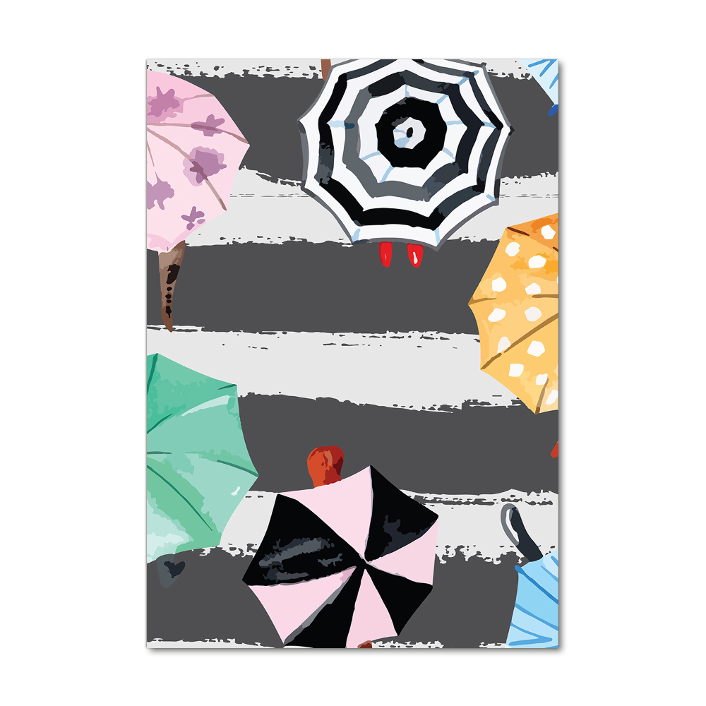Akril üveg kép Színes esernyők