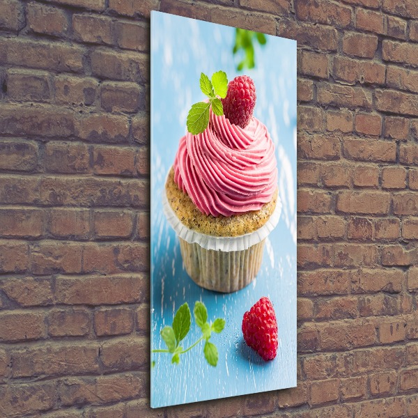 Akril üveg kép Málna cupcake