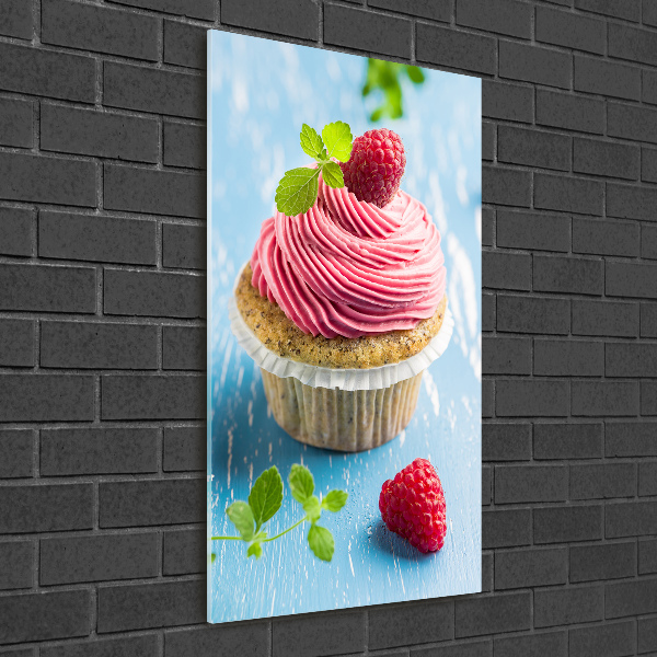 Akril üveg kép Málna cupcake