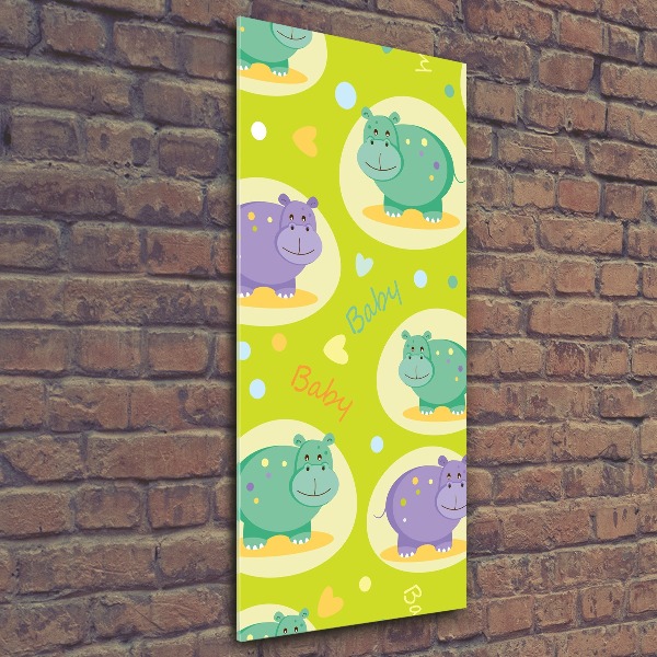 Akrilkép Vízilovak