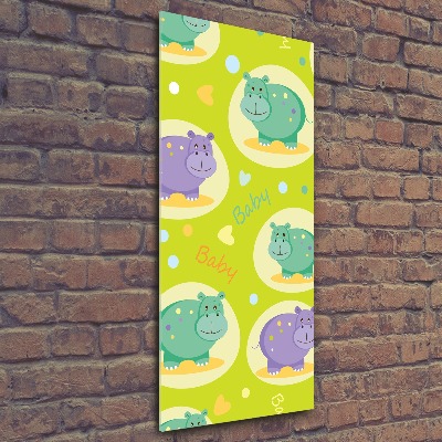 Akrilkép Vízilovak