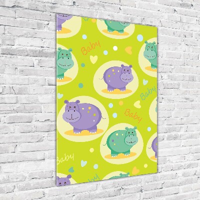 Akrilkép Vízilovak