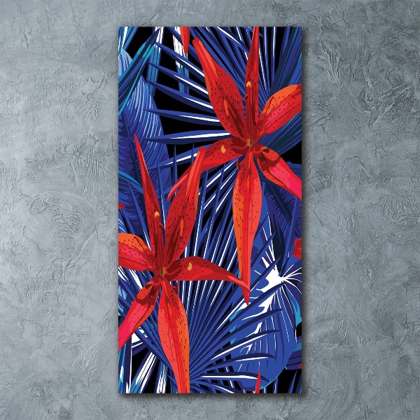 Akril üveg kép Trópusi virágok