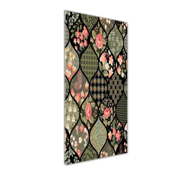 Akril üveg kép Virágos mintával