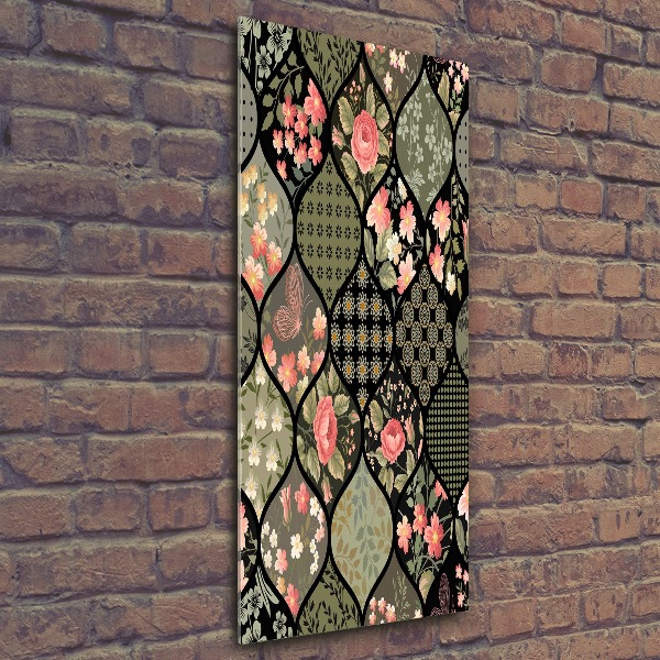 Akril üveg kép Virágos mintával