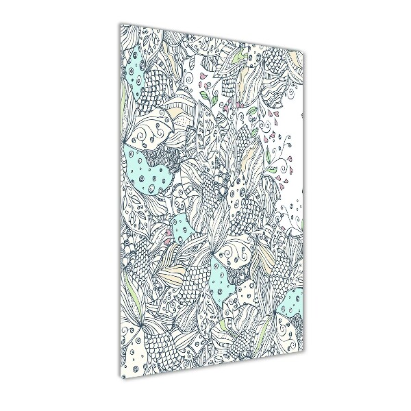 Akril üveg kép Virágos mintával