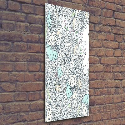 Akril üveg kép Virágos mintával