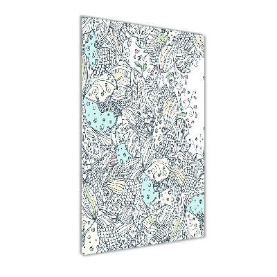 Akril üveg kép Virágos mintával