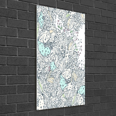 Akril üveg kép Virágos mintával