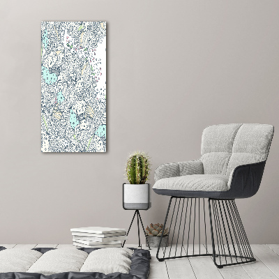 Akril üveg kép Virágos mintával