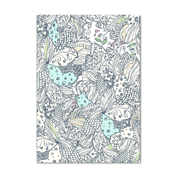 Akril üveg kép Virágos mintával