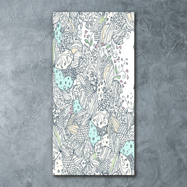 Akril üveg kép Virágos mintával