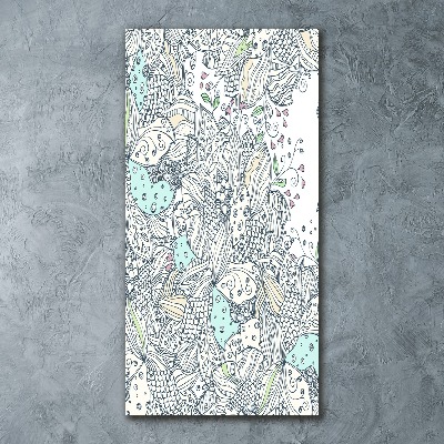 Akril üveg kép Virágos mintával