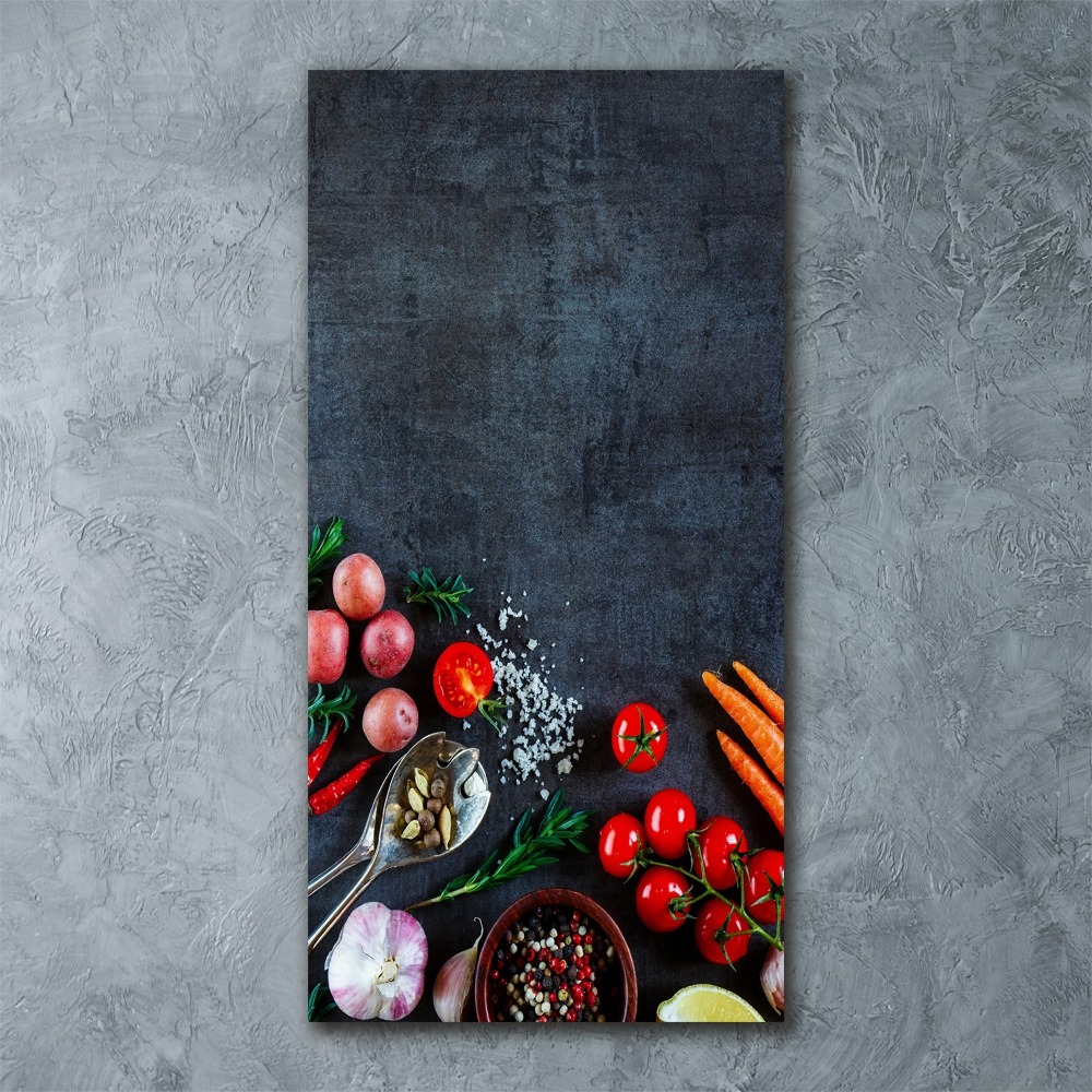 Akril üveg kép Zöldségek és fűszerek
