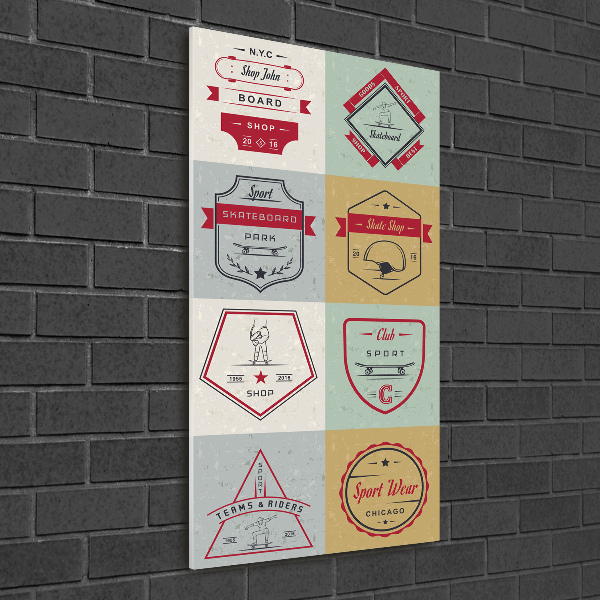 Akrilkép Gördeszka jelek