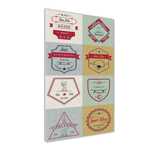 Akrilkép Gördeszka jelek